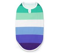 Gay Men Proud Flag Dog Shirt Sleeveless Pet Clothes Summer T-Shirts Tank Top for Small Puppy Cat