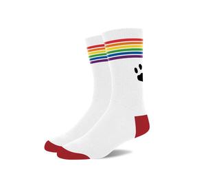 GAY MENS SOCKS Cotton Crewe PRIDE BOY QUEER MASTER BEAR TOP PROWLER RED