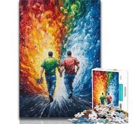 Gay Oil Painting Adult Jigsaws 1000 Pieces Difficult,Help The Brain Exercise Addictive Toys to Cultivate Patience Great Gift (38x26cm)