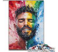 Gay Oil Painting Adult Puzzles 1000 Pieces, Brain Intelligence Challenge Addictive Toys Birthday Gifts for Age 14+ (26x38cm)