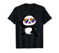 Gay Panda Queer Pride Stuff LGBTQ+ Teens Rainbow Panda Lover Value Graphic T-Shirt, Men, Black, M