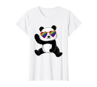 Gay Panda Queer Pride Stuff LGBTQ+ Teens Rainbow Panda Lover Value Graphic T-Shirt, Women, White, M