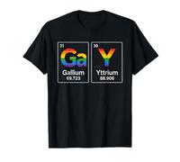 Gay Periodic Table Gallium Yttrium Funny LGBT Pride Rainbow T-Shirt