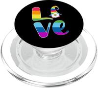 Gay Pride Christmas Gnome Love Rainbow Holiday Graphic PopSockets PopGrip for MagSafe