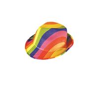 Gay Pride Colourful Rainbow Fancy Dress Gangster Hat Carnival Summer Festival Cap