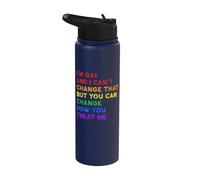 Gay Pride Equality LGBTQ+ Respect Message Stainless Steel Insulated Water Bottle