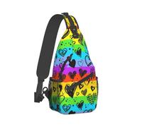 Gay Pride Flag Love Crossbody Chest Bag, Unisex Crossbody Bag, Travel, Sports, Hiking And Leisure Backpack