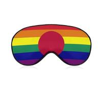 Gay Pride Flag of Japan Sleep Mask Eye Cover for Sleeping Men Women Light Blocking Travel Blindfold