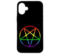 gay pride flag pentagram rainbow queer trans lgbt halloween Case for iPhone 16 Plus