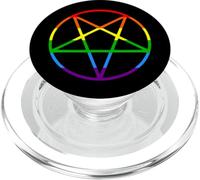 gay pride flag pentagram rainbow queer trans lgbt halloween PopSockets PopGrip for MagSafe
