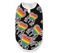 Gay Pride LGBT Print Pet Clothes T Shirt Pets Clothing Vests Tee Tops Dogs Costume Coat For Dog Cat M