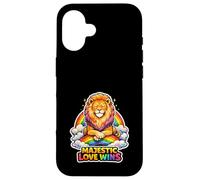 Gay Pride Lion LGBTQ Rainbow Lion Queer Pride Equality Case for iPhone 16