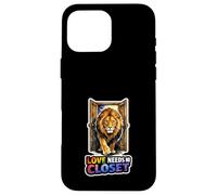 Gay Pride Lion LGBTQ Rainbow Lion Queer Pride Equality Case for iPhone 16 Pro Max