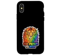 Gay Pride Lion LGBTQ Rainbow Lion Queer Pride Equality Case for iPhone X/XS
