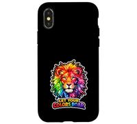 Gay Pride Lion LGBTQ Rainbow Lion Queer Pride Equality Case for iPhone X/XS