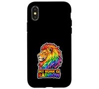 Gay Pride Lion LGBTQ Rainbow Lion Queer Pride Equality Case for iPhone X/XS