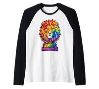 Gay Pride Lion LGBTQ Rainbow Lion Queer Pride Equality Raglan Baseball Tee