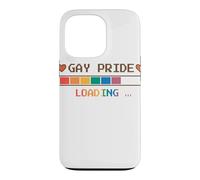 Gay Pride Loading Bar Pixel Art Design Case for iPhone 13 Pro