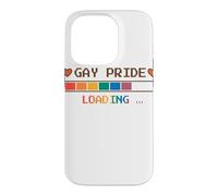 Gay Pride Loading Bar Pixel Art Design Case for iPhone 14 Pro