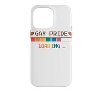 Gay Pride Loading Bar Pixel Art Design Case for iPhone 14 Pro Max