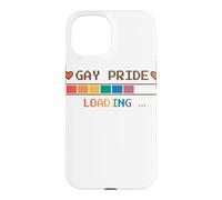 Gay Pride Loading Bar Pixel Art Design Case for iPhone 15