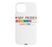 Gay Pride Loading Bar Pixel Art Design Case for iPhone 15 Plus