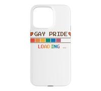 Gay Pride Loading Bar Pixel Art Design Case for iPhone 15 Pro Max