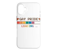 Gay Pride Loading Bar Pixel Art Design Case for iPhone 16 Plus