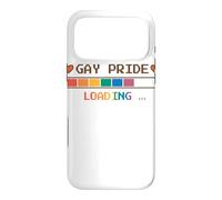Gay Pride Loading Bar Pixel Art Design Case for iPhone 17 Pro Max