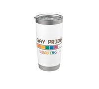 Gay Pride Loading Bar Pixel Art Design Stainless Steel Insulated Tumbler