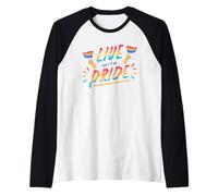 Gay Pride Month LGBT Rainbow Flag Colours Gender Rights Raglan Baseball Tee