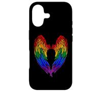 Gay Pride Month Rainbow Angels Wings Back Design Case for iPhone 17