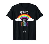 Gay Pride Pregnancy Reveal Bump's 1st Pride Pregnant Mom T-Shirt