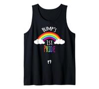 Gay Pride Pregnancy Reveal Bump's 1st Pride Pregnant Mom Tank Top