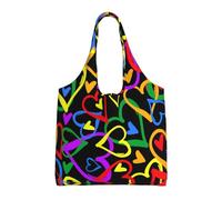 Gay Pride Rainbow Aesthetic Tote Bag For Girls : With Full-Page Printing For Women Lady Canvas Polyester Tote Bag