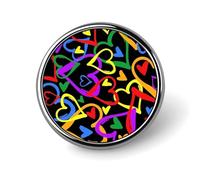 Gay Pride Rainbow Badge,Comfort Light in Weight Round Emblem Cute Funny Decor Brooch Smooth Does Not Fade Badges for Hats Jackets Coat Shirt