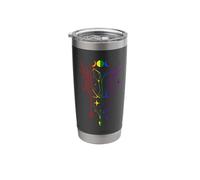 Gay Pride Rainbow Crystals and Arrows with Moon Phases Stainless Steel Insulated Tumbler