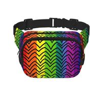 Gay Pride Rainbow Fanny Pack For Women Waterproof Adjustable Belt Bags Waist Pack Fashion Casual Crossbody Bags Bum Bag For Running Workout Hiking Traveling, Black, One Size