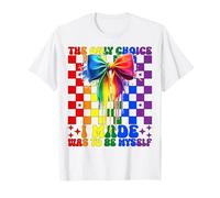 Gay Pride Rainbow Flag Only Choice I Made was to Be Myself T-Shirt
