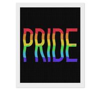 Gay Pride Rainbow LGBT Diamond Painting Kits for Adults Full Square Drill Diamond Art 16"x20"