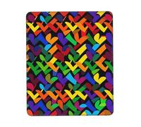 Gay Pride Rainbow Mouse Pad Waterproof Non-Slip Rubber Base Mousepads Smooth Gaming Mouse Pads with Stitched Edge Computer Mouse Mat for Home Office Decor Desk Accessories 7 X 8.6 in