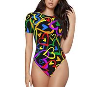 Gay Pride Rainbow Onesie For Women Basic Adult Bodysuit Pajamas Solid Color Romper For Sleepwear