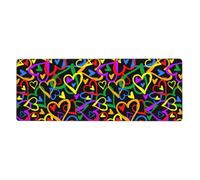 Gay Pride Rainbow Oversized Desk Pad, Thick Base Mat, Ergonomic Comfort Pad for Precision Mouse Control