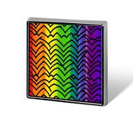 Gay Pride Rainbow Pattern Brooches And Pins for Women Men Funny Hat Brooch Fashion Lapel Pin Cool Square Badge Brooch Metal Button Pins Cute Pin for Backpacks Tie Suit Wedding Party Accessory