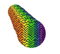 Gay Pride Rainbow Pattern Car Air Fresheners 6 Pcs Round Shape Hanging Car Air Freshener Fragrance Scented Cards Auto Mirror Pendant Tablets