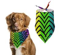 Gay Pride Rainbow Pattern Dog Bandanas for Feeding Grooming, Triangle Pet Bibs for Cats & Dogs Washable Fashion Pets Scarf for Party Travel 27.6 X 11.8 Inch