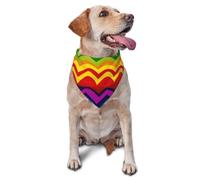 Gay Pride Rainbow Pattern Dog Bandanas Triangle Puppy Scarfs for Boy and Girl, Washable Daily Bibs Handkerchief Customize Dog & Cat Neckwear, Birthday Cute Soft Pet Scarf Kerchief