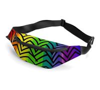 Gay Pride Rainbow Pattern Fanny Packs with Zipper, Personalized Waist Bags with Multiple Pockets, Adjustable Sling Bag for Travel, Waterproof Belt Bag, Crossbody Bags for Unisex