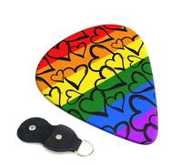 Gay Pride Rainbow Pattern Guitar Pickfor Pickups For Acoustic Electric Guitar Bass Ukulele