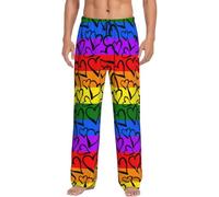 Gay Pride Rainbow Pattern Men'S Pajama Pants Loose Leisure Loungewear Lie In Bed Sofa With Pockets Elastic Waist